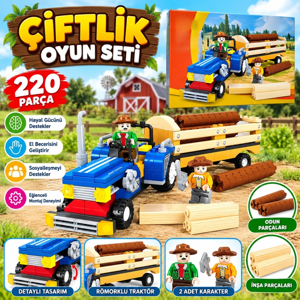 Ausını Lego 220 Parça Çiftlik Oyun Seti