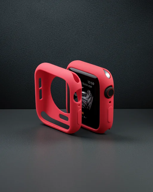 Apple Watch 38mm Silikon Alt Kasa - Kırmızı