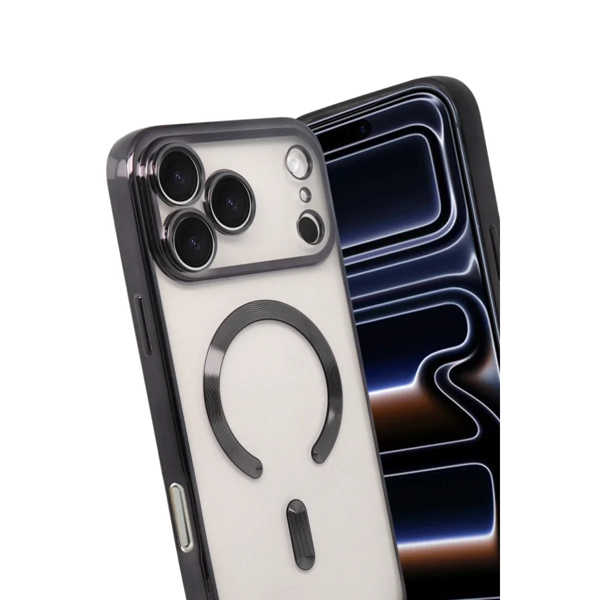 Apple iPhone 17 Pro Max Kross Magneticsafe Kapak - Siyah görsel 3