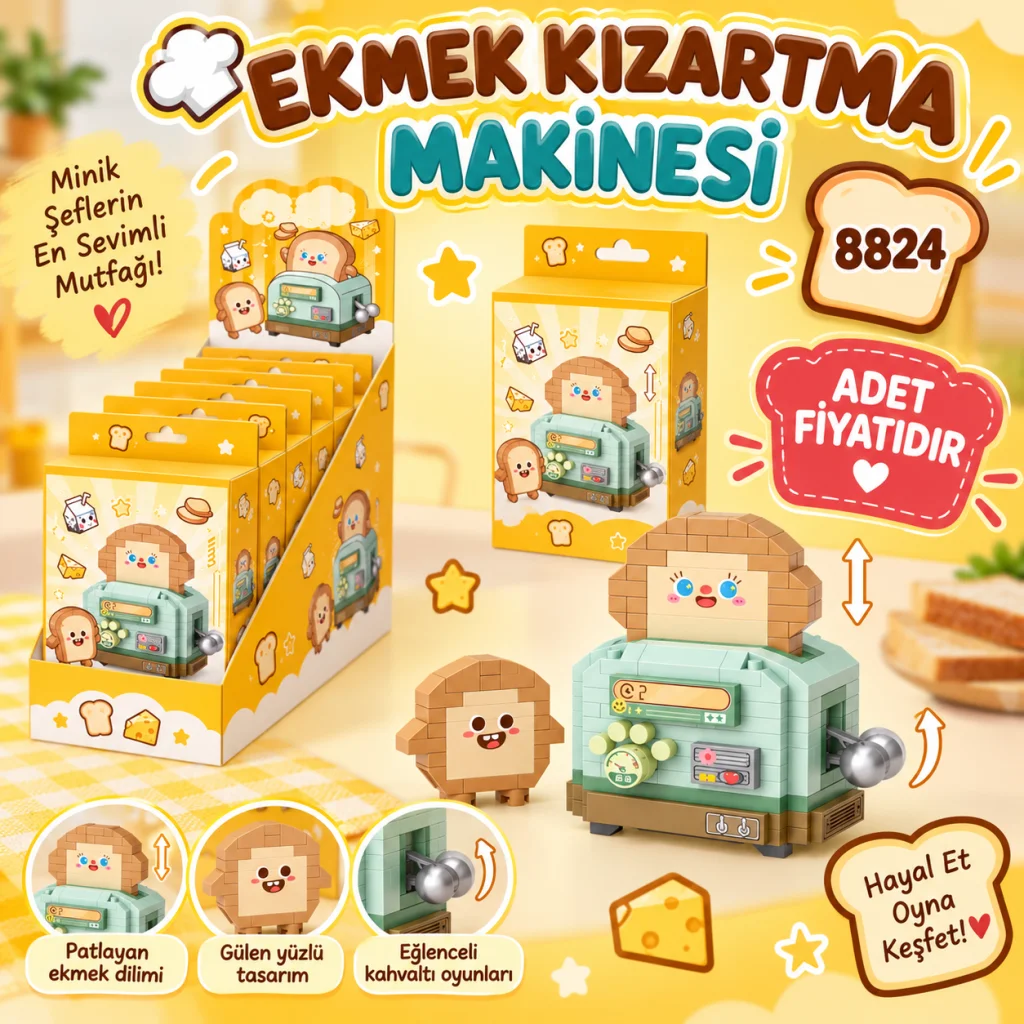 8824 Ekmek Kızartma Makinası Model 230 Parça Block Oyuncak