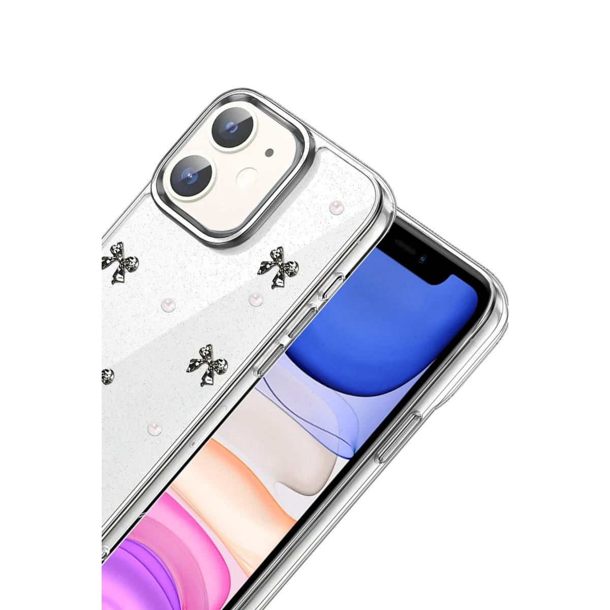 Apple İphone 11 Fiyonk Desenli Kapak - Desen 8 görsel 3