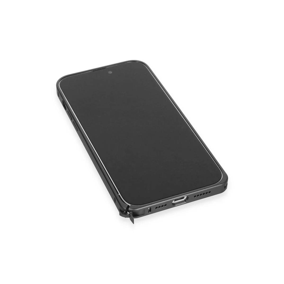 Joko Apple İphone 15 Pro Metal Bumper Mat Kapak - Siyah görsel 6