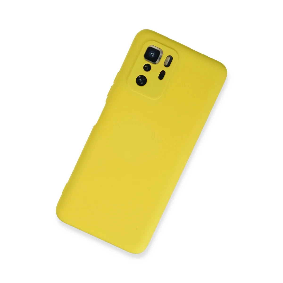 Xiaomi Poco X3 Gt Kılıf Nano İçi Kadife Silikon - Sarı görsel 2