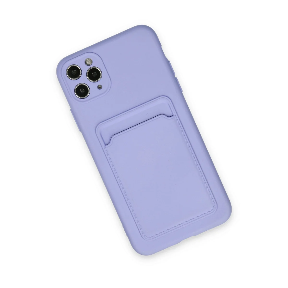 Apple İphone 11 Pro Max Kılıf Kelvin Kartvizitli Silikon - Lila görsel 3