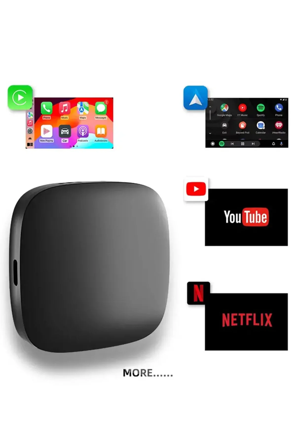 Wireless Carplay Android Araba 4 Çekirdekli Akıcı FullHd 1080P Wifi 2.4/5G 2GB/32Gb görsel 4