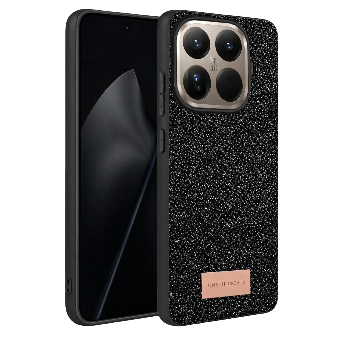Onegif Xiaomi Mi 15T Pro Bright Simli Kapak - Siyah
