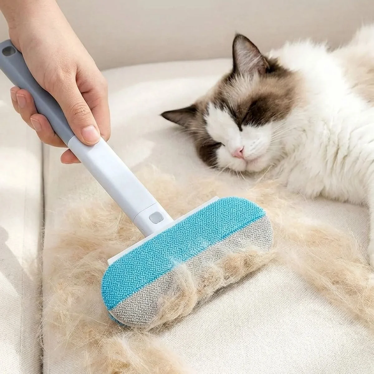 4’ü 1 Arada Tüy Toplayıcı – Kedi Köpek Tüy Tezleyici Fırça, Koltuk Halı Tüy Alıcı Çok Fonksiyonlu Fırça görsel 4