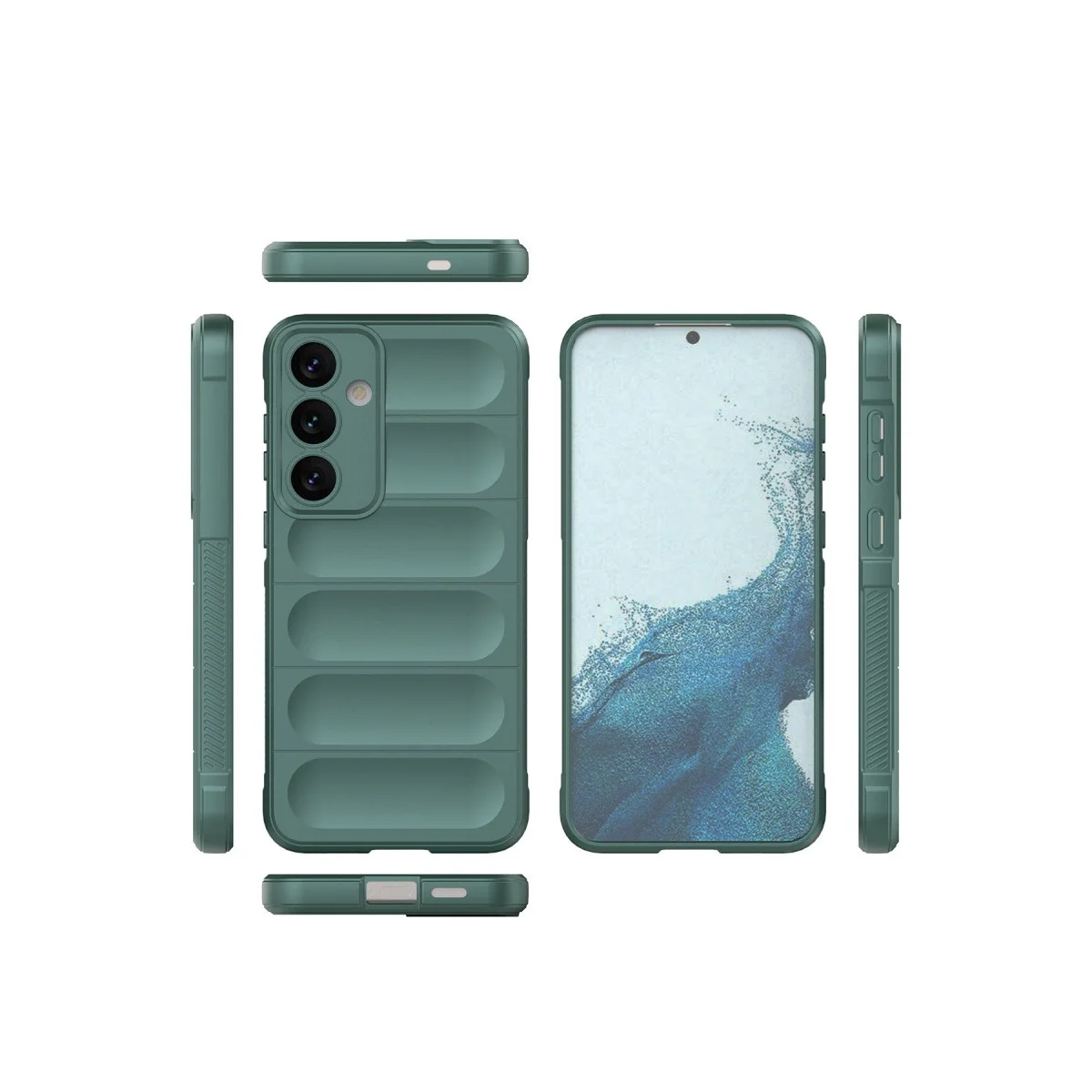 Samsung Galaxy S24 Kılıf Optimum Silikon - Koyu Yeşil görsel 2