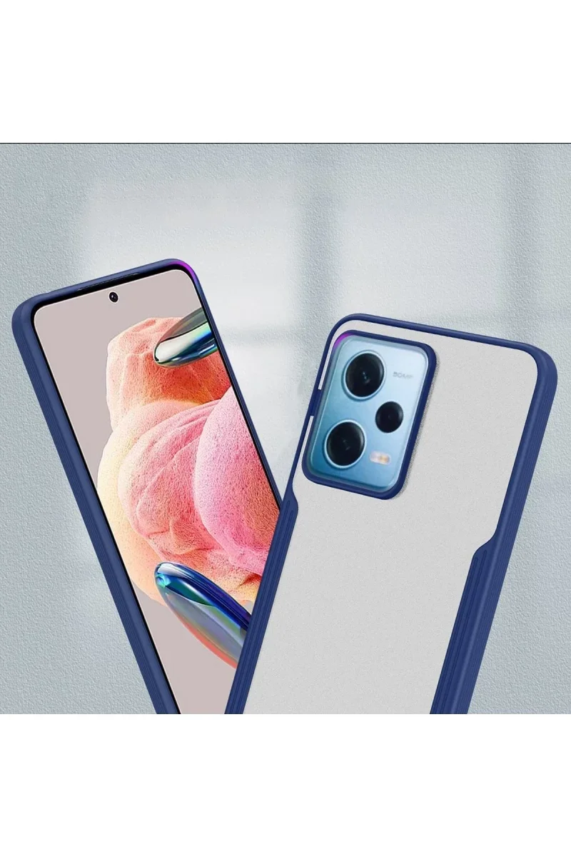 Xiao Red Note 12 5G Kılıf Platin Silikon - Mavi görsel 2