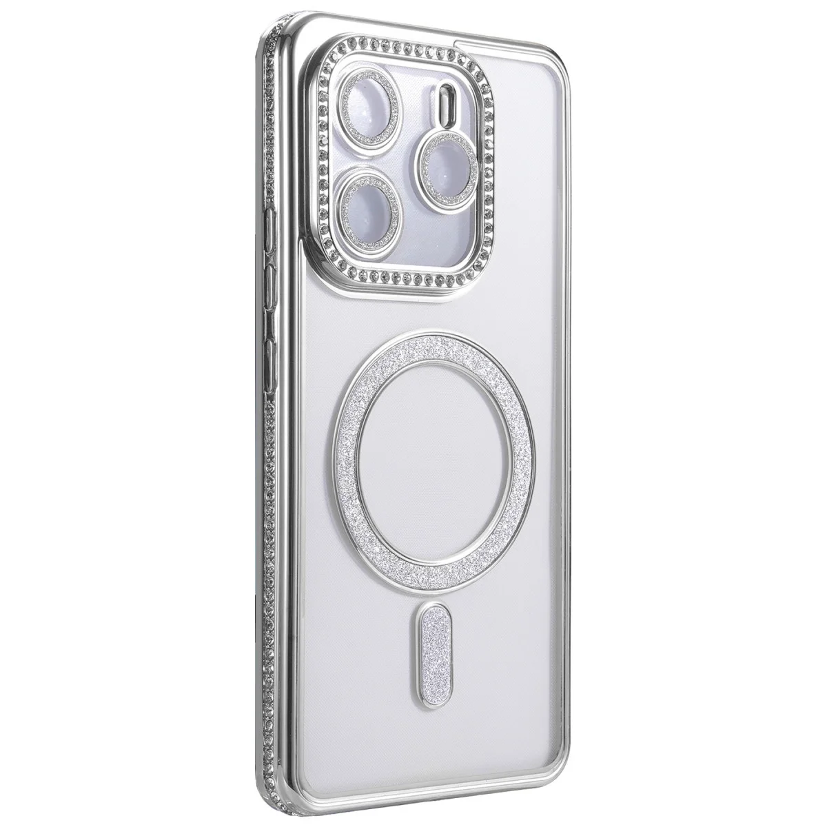 Xiao Red Note 14 4g Joke Simli Magneticsafe Kılıf - Gümüş görsel 3