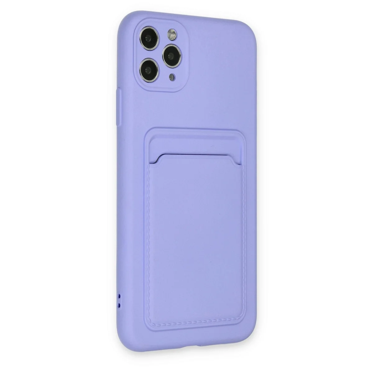 Apple İphone 11 Pro Max Kılıf Kelvin Kartvizitli Silikon - Lila görsel 2
