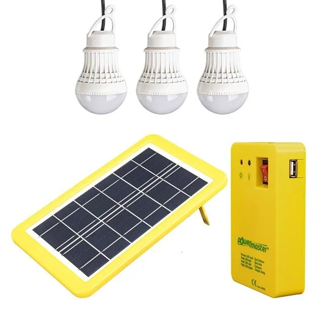 Solar Aydınlatma Seti Çok Uçlu 3 Ampullü görsel 3