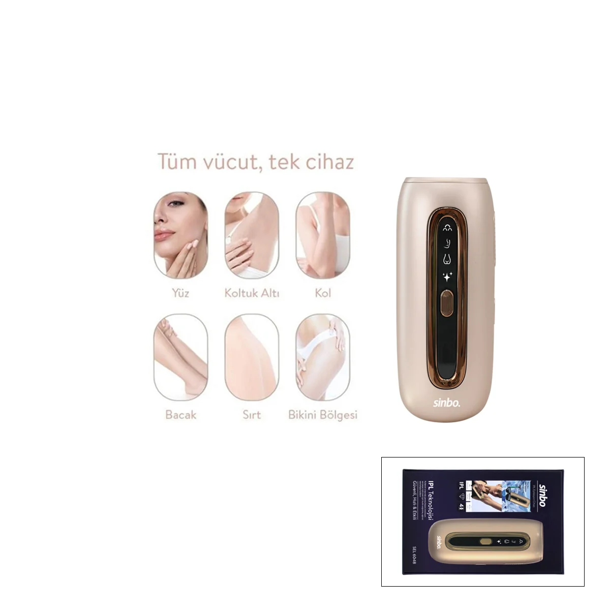 IPL Epilatör 3in1 (Buz Lazer) – 9 Kademe LCD görsel 2