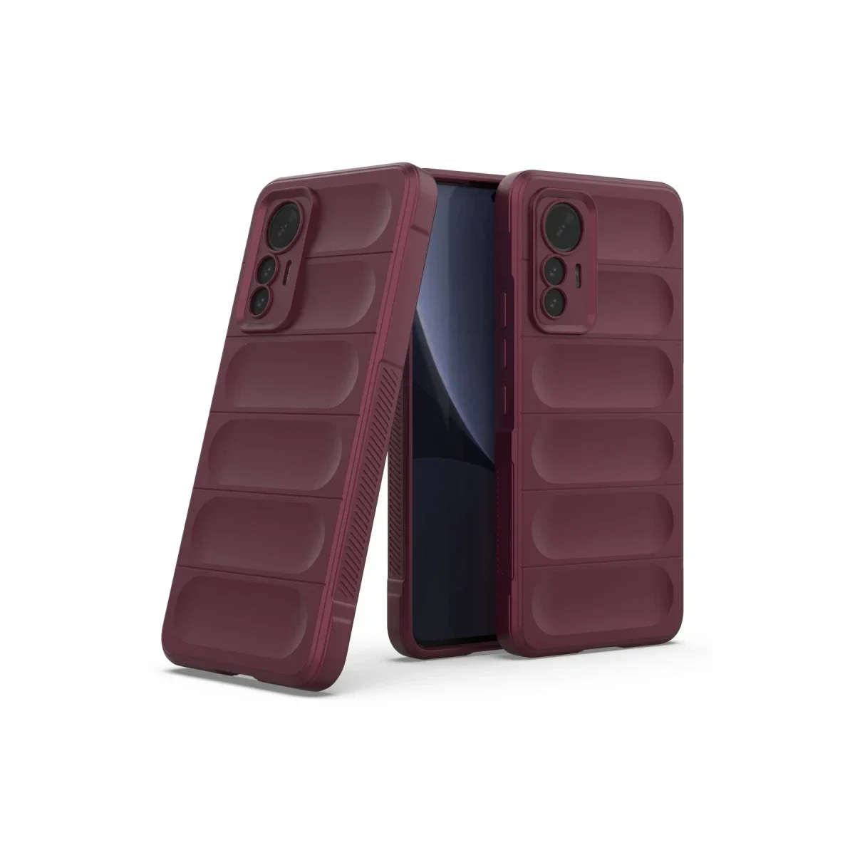 Xiaomi Mi 12 Lite Kılıf Optimum Silikon - Bordo görsel 2