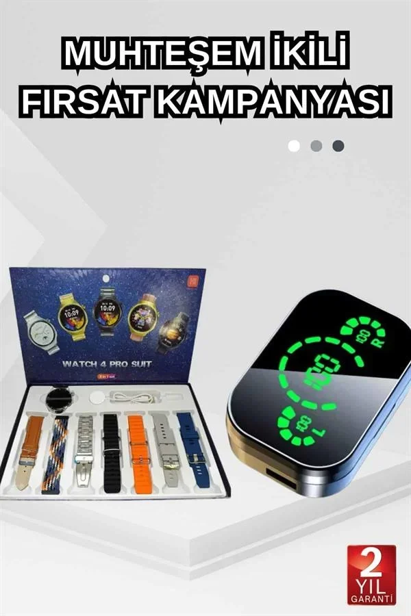 Dokunmatik Akıllı Saat Yeni Nesil Kulaklık Kampanyası Bluetooth Bağlantılı ANC Özelliği görsel 2