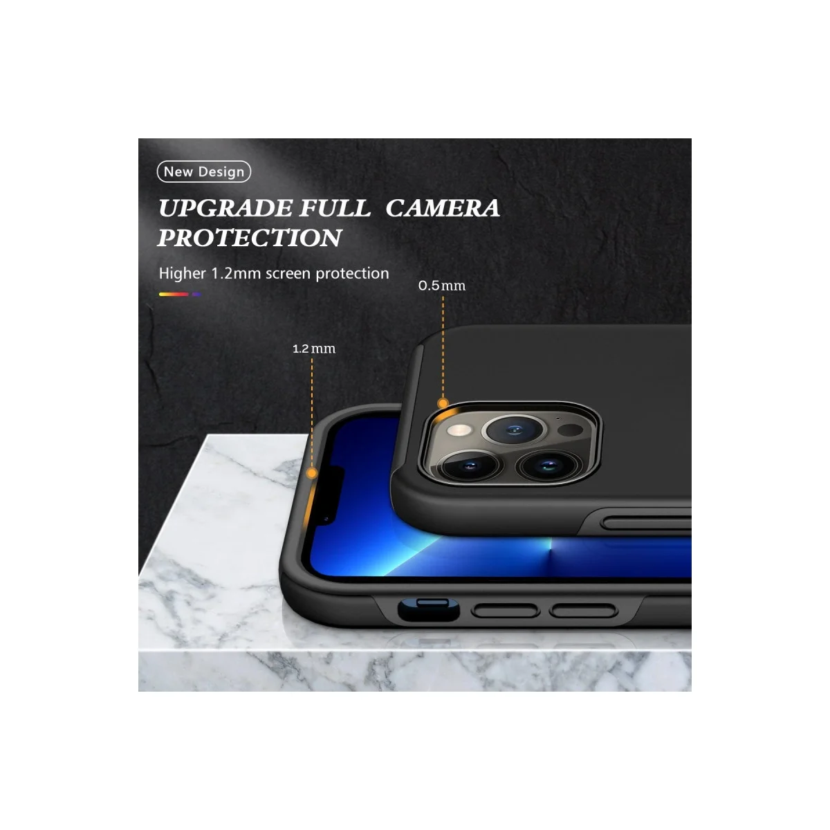 Apple İphone 13 Pro Max Kılıf Elit Yüzüklü Kapak - Siyah görsel 7