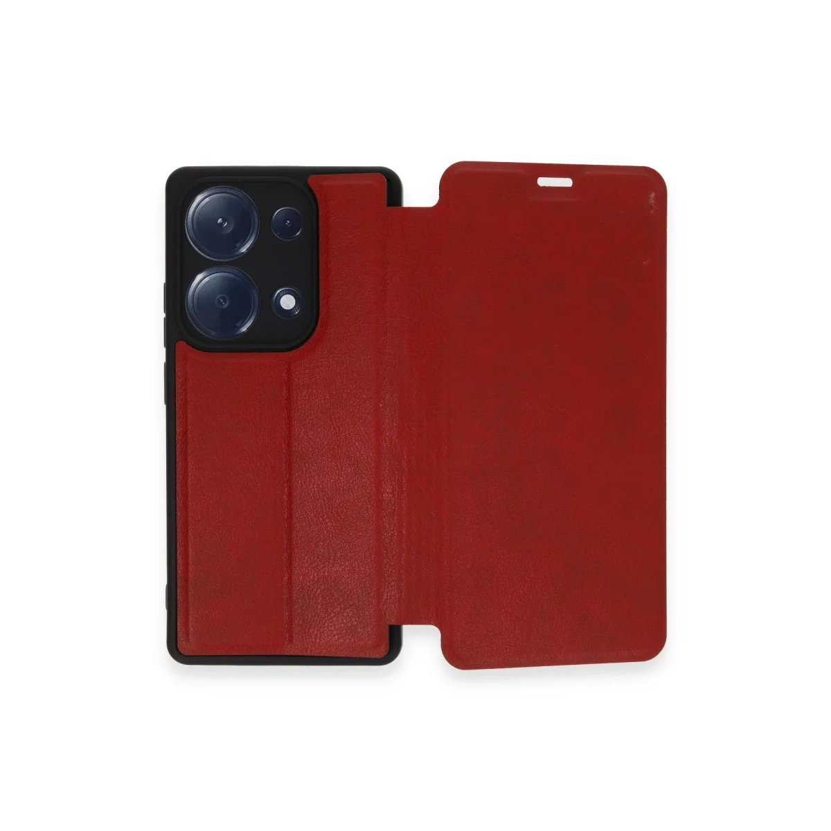 Xiaomi Redmi Note 13 Pro 4g Kılıf Flip Cover - Kırmızı görsel 5