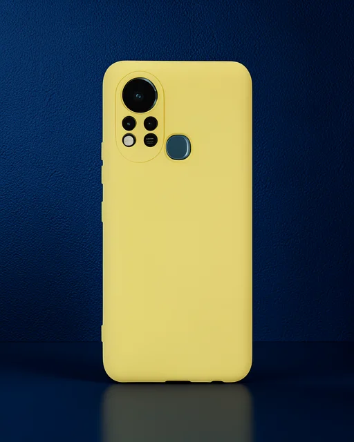 İnfinix Hot 11s Kılıf Nano İçi Kadife Silikon - Sarı