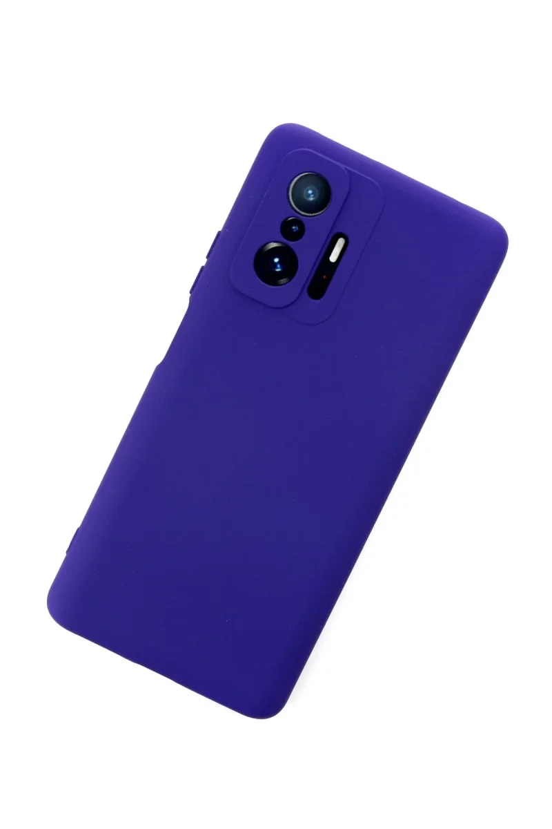 Xiao 11T Pro Kılıf Nano içi Kadife Silikon - Mor görsel 3