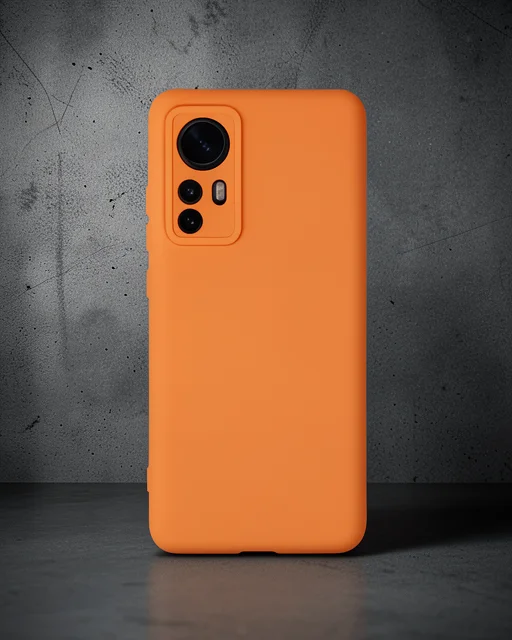 Xiaomi Mi 12 Kılıf Nano İçi Kadife Silikon - Turuncu