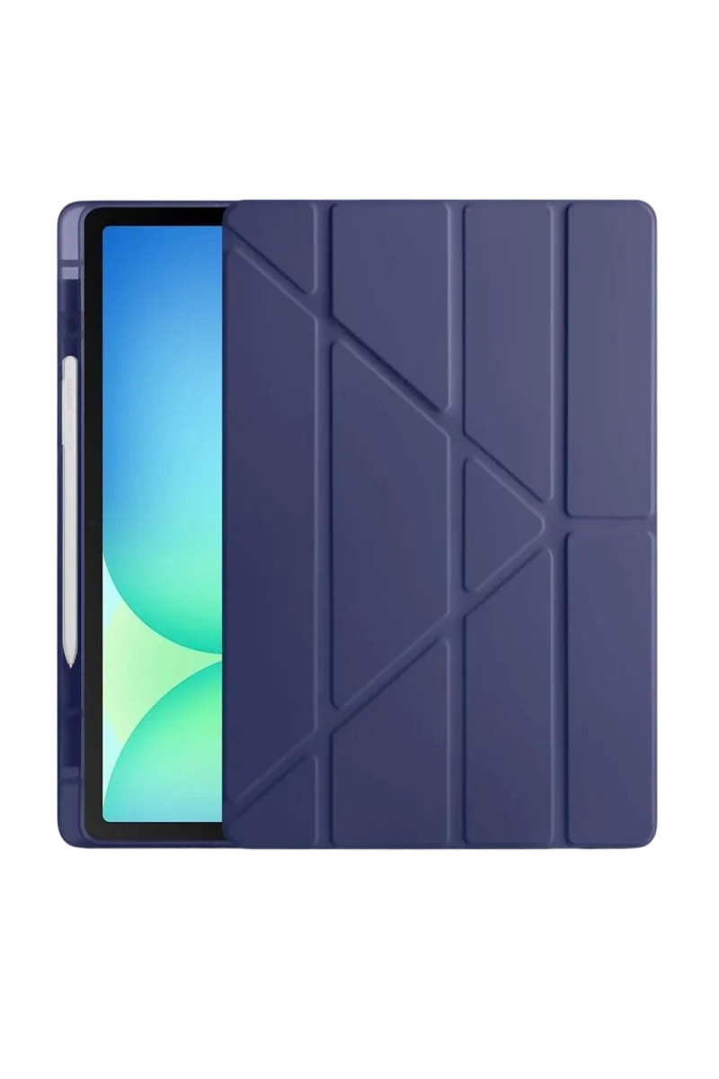 Apple iPad Pro 11 (2024) Kılıf Kalemlikli Hugo Tablet Kılıfı - Lacivert
