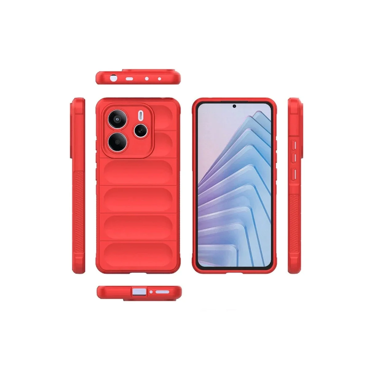 Xiao Red Note 14 4g Kılıf Optimum Silikon - Kırmızı görsel 2
