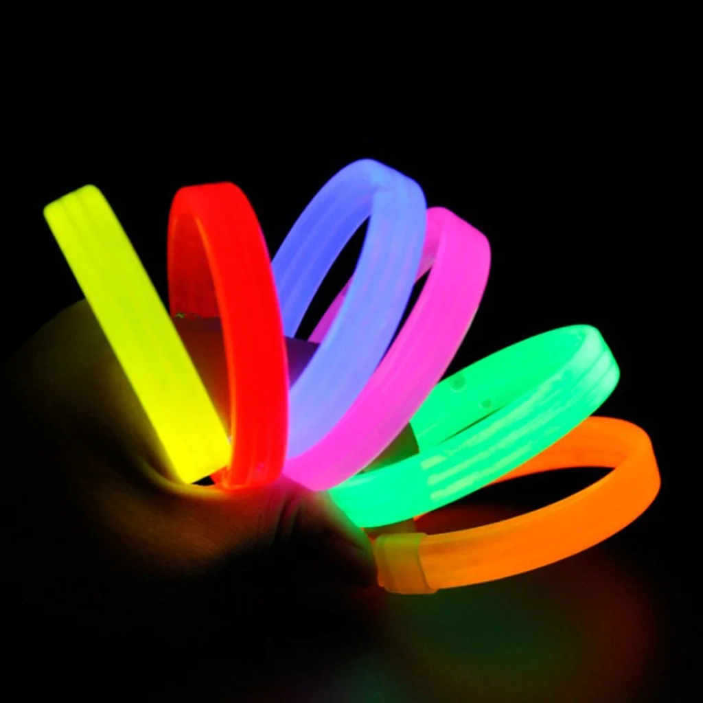Glow Partisi Fosforlu Ekstra Kalın Bileklik 6 Renk 6’lı Set – Baskı Yapılabilir görsel 2