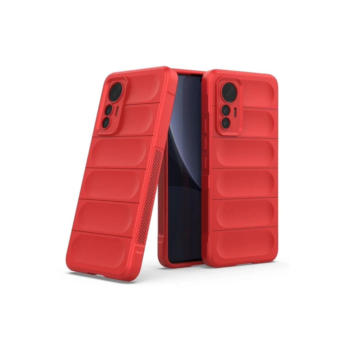 Xiaomi Mi 12 Lite Kılıf Optimum Silikon - Kırmızı görsel 2