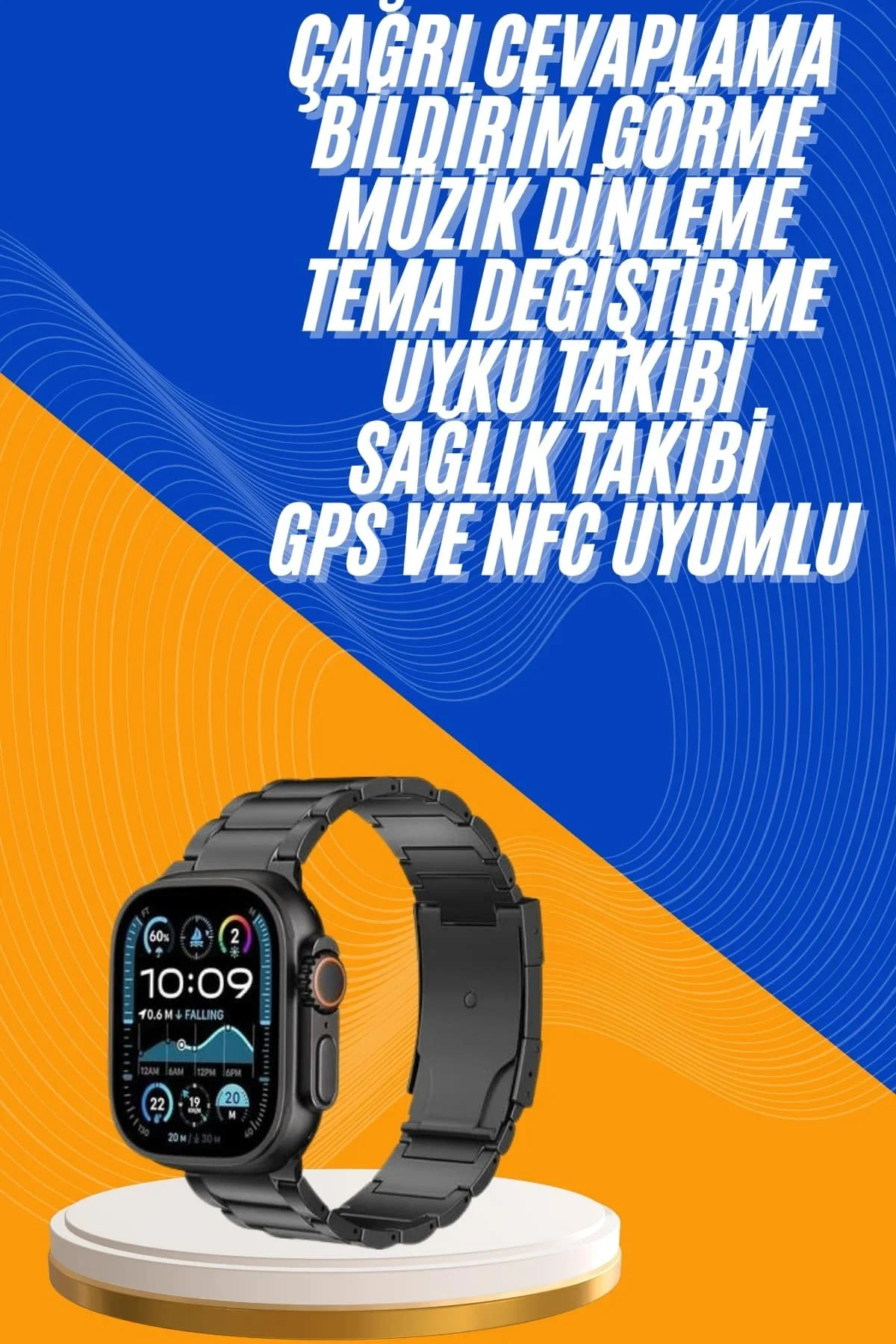 Akıllı Saat 3 Kordonlu Waterproof Adımsayar, Titreşim ve GPS Özelliği görsel 2