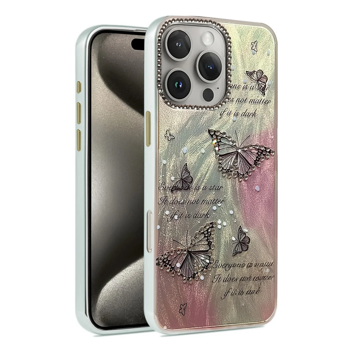 Apple İphone 16 Pro Max Kılıf Blade Aynalı Desenli Kapak - Desen 6