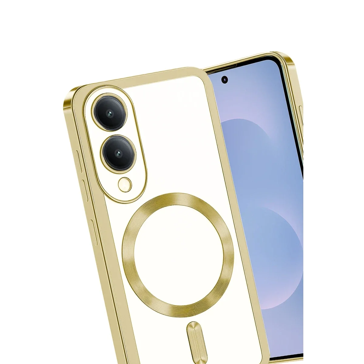 Samsung Galaxy S25 Edge Kross Magneticsafe Kapak - Gold görsel 3