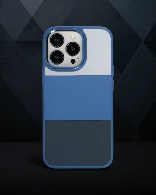 Apple İphone 14 Pro Max Kılıf King Kapak - Açık Mavi-lacivert