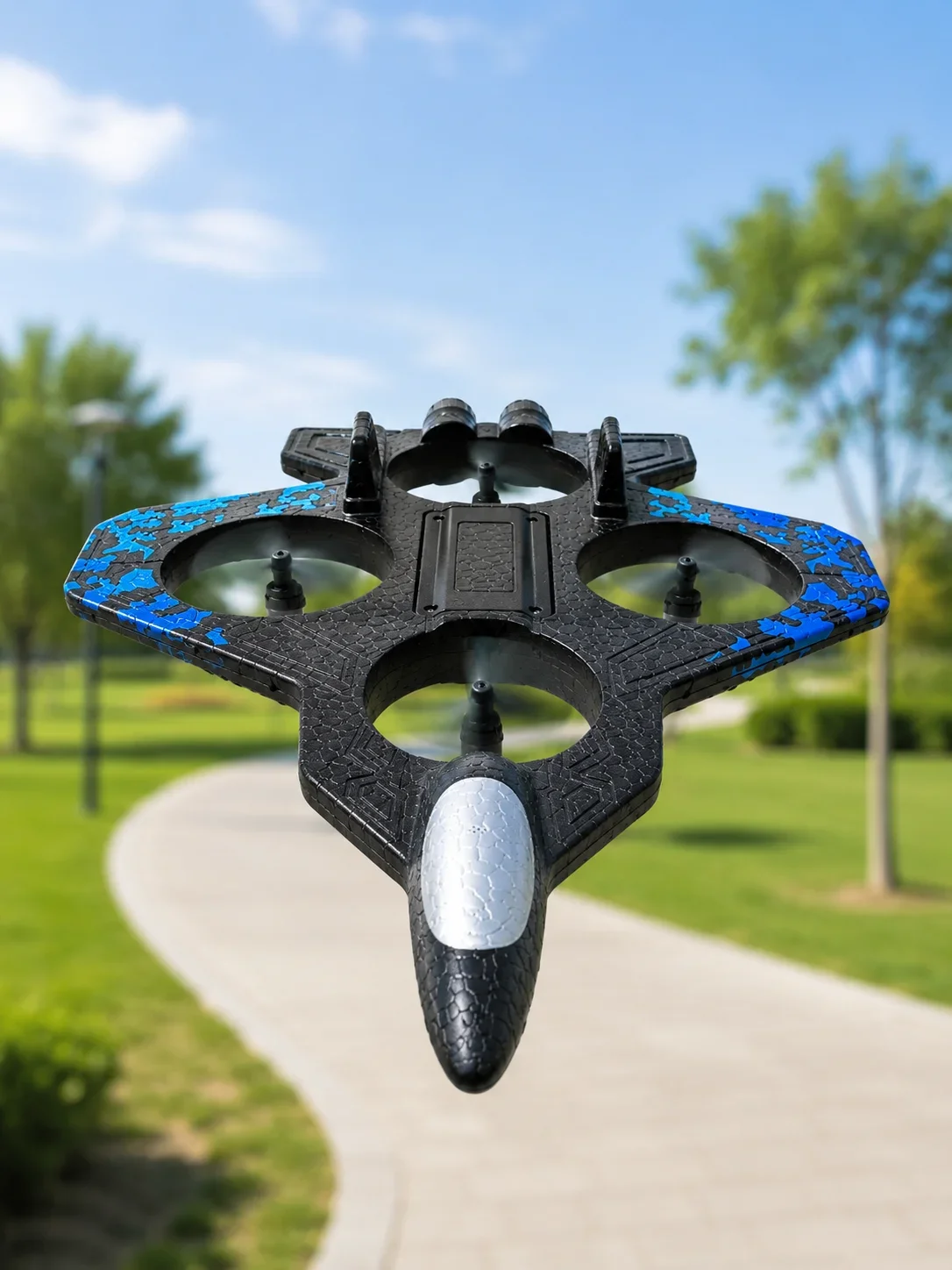Savaş Jeti Görünümlü Drone 2.4G Kumandalı Jiroskoplu 360° Akrobatik Takla Yedek Pervaneli görsel 3