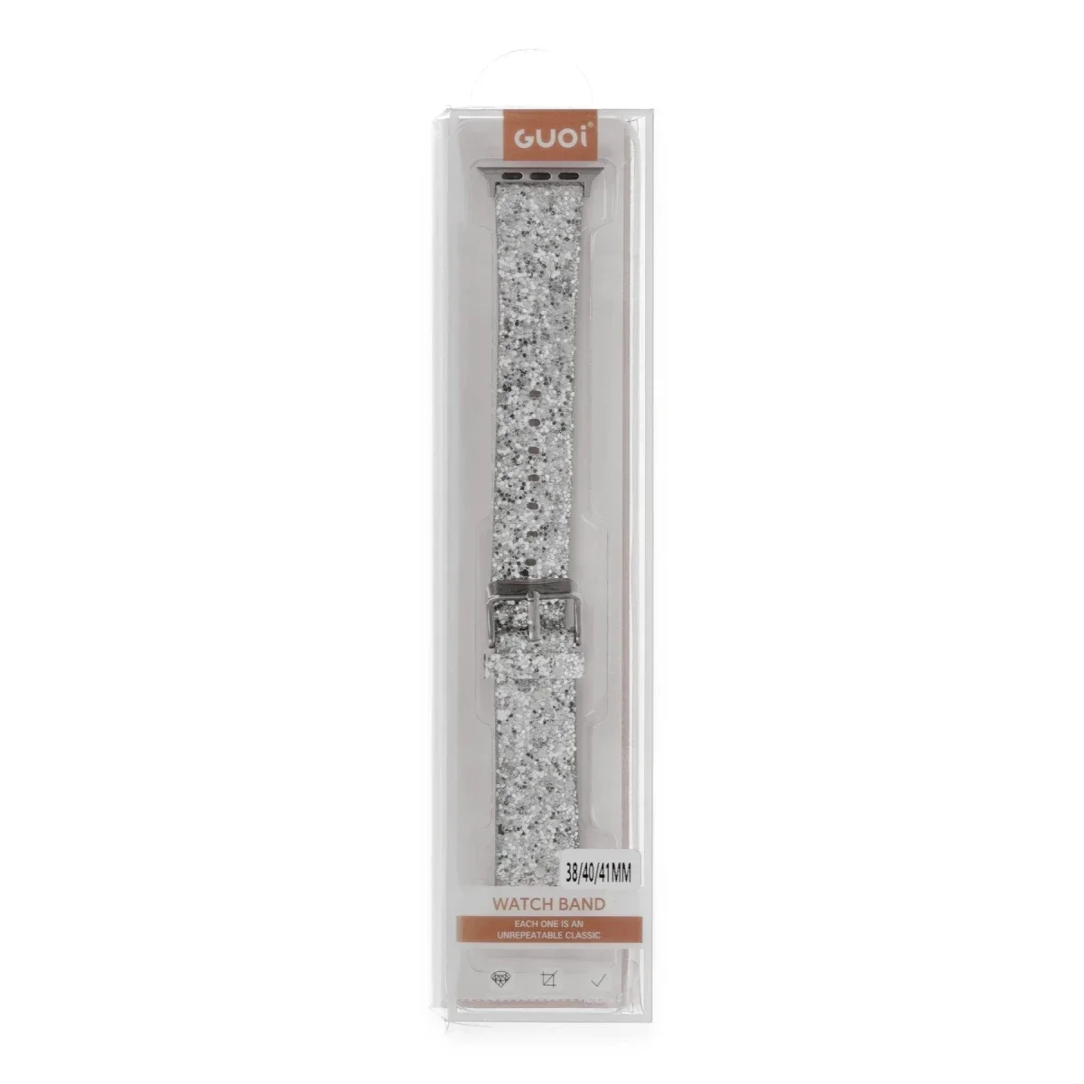Apple Watch 42mm Starry Taşlı Kordon - Gümüş görsel 2