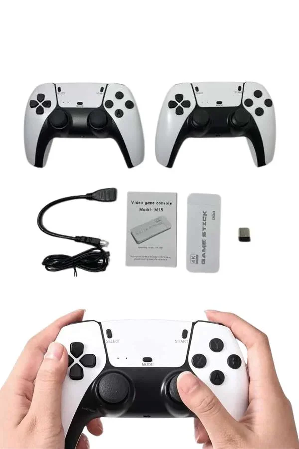 Game Stick 4K Retro Çift Kollu Atari Oyunlari +20000 Oyunlu Konsol Nostalji görsel 5