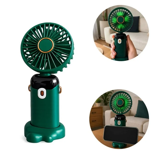PM-25103 Yeşil Kokulu Oynar Başlıklı Taşınabilir Fan Vantilatör görsel 4