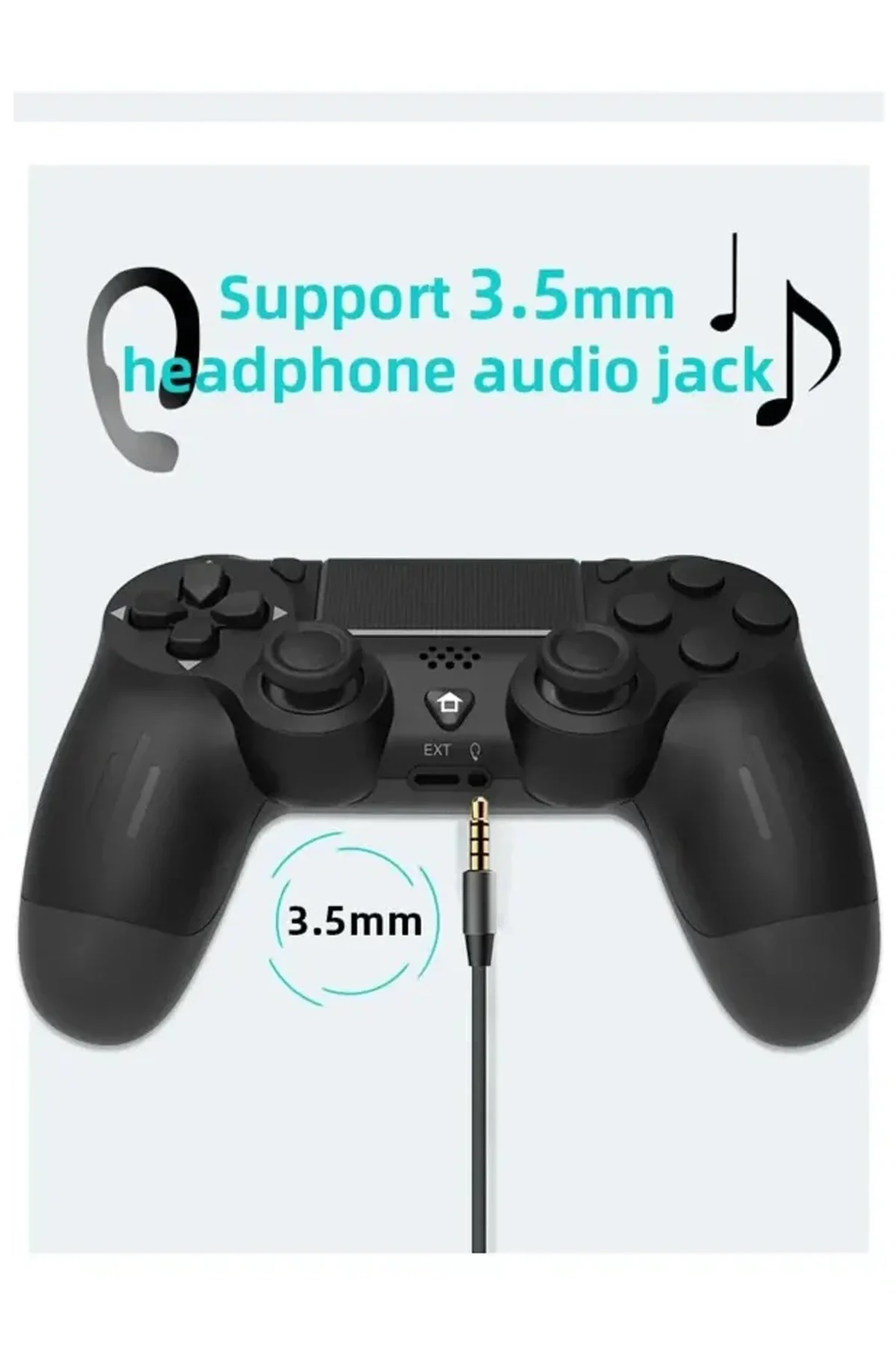 Ps4 Kol Wireless Bt Kablosuz Oyun Kolu Ps4 Joystick Tablet Telefon Pc Uyumlu Titreşimli Oyun Kolu görsel 3