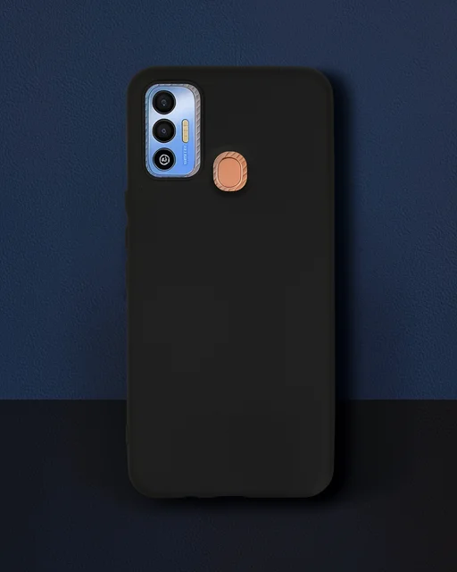Tecno Spark 7t Kılıf First Silikon - Siyah