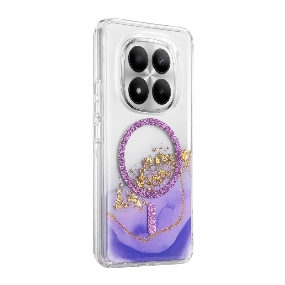 Onegif Xiao Red Note 15 Pro 5g Lotus Simli Magsafe Kapak - Mor görsel 2