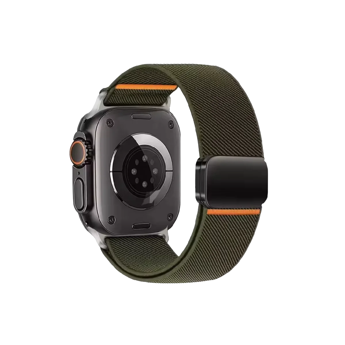 Apple Watch Ultra 49mm Nylon Manyetik Kordon - Yeşil