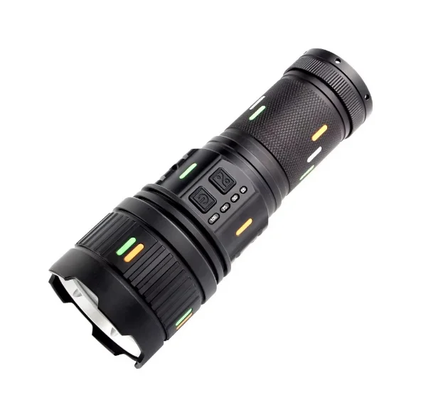 Pro F-3001 Alüminyum TG LED Güç Göstergeli Type-C Şarjlı El Feneri 100 W görsel 3