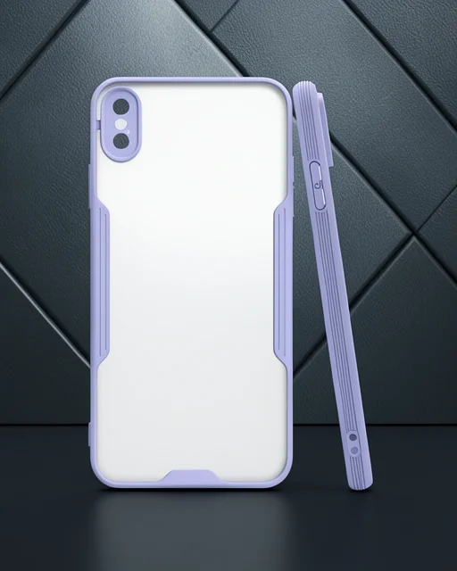 Apple İphone Xs Max Kılıf Platin Silikon - Lila