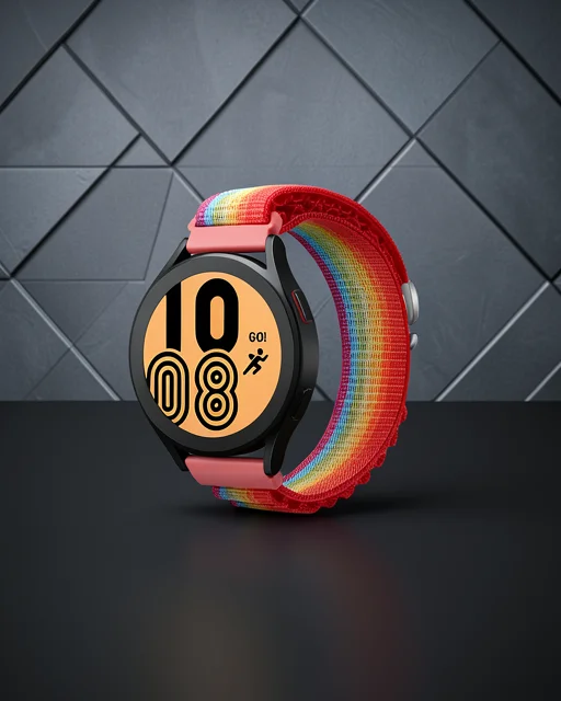 Watch 22mm Kr410 Kumaş Kordon - Gökkuşağı 1
