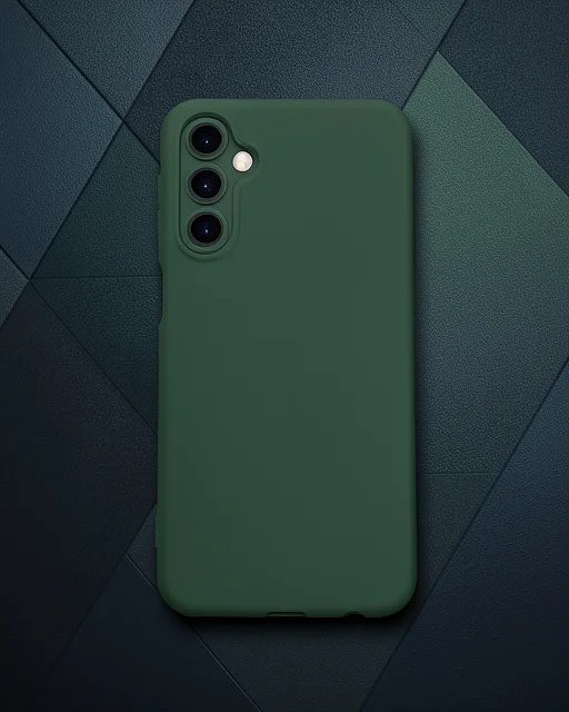 Samsung Galaxy M14 5g Kılıf Nano İçi Kadife Silikon - Koyu Yeşil
