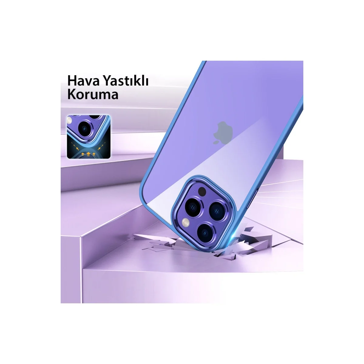 Apple İphone 14 Pro Max Kılıf Power Silikon - Rose görsel 5