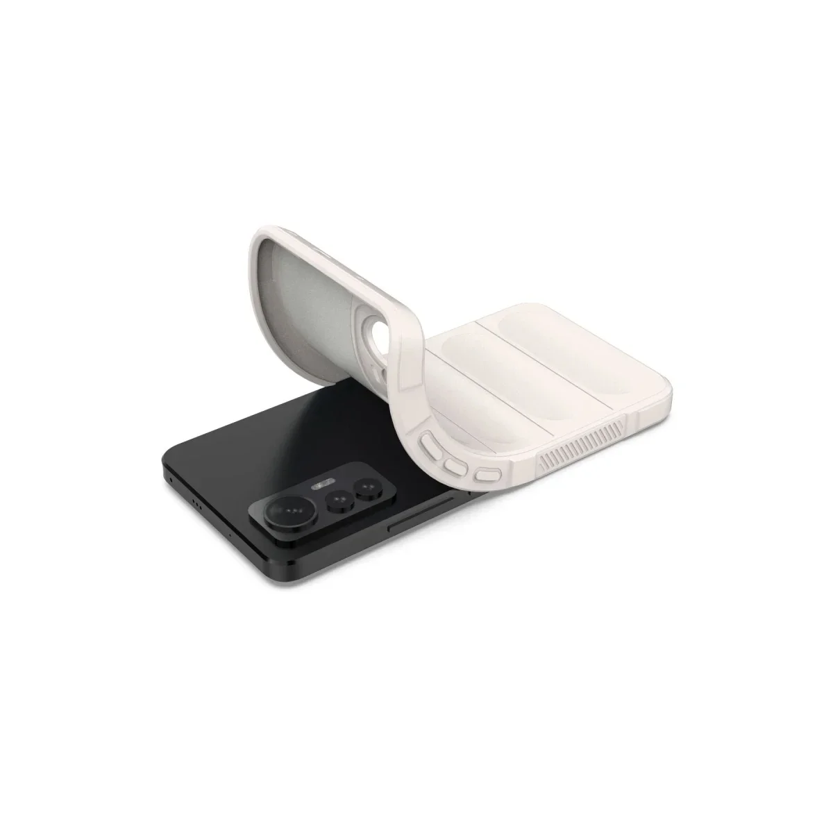 Xiaomi Mi 12 Lite Kılıf Optimum Silikon - Krem görsel 4