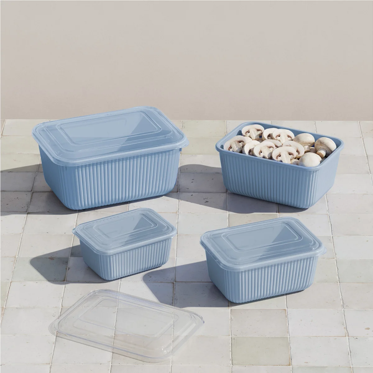 Sızdırmaz Dikdörtgen Saklama Kabı Seti (600/1100/1800/3000 ml) görsel 6