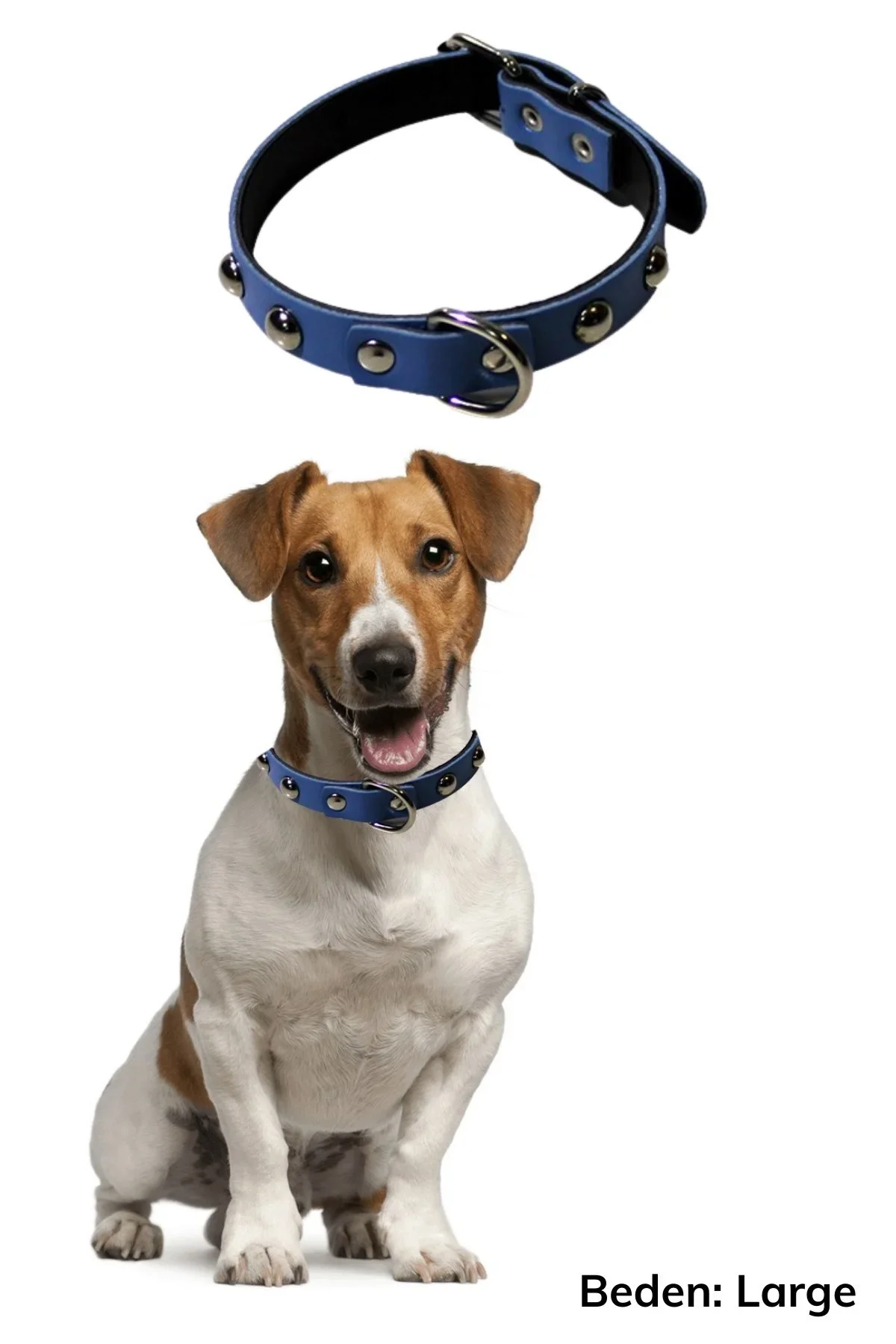 Yumuşak Dokulu Deri Köpek Gezdirme Boyun Tasması (Large) görsel 3