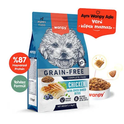 With Oven Baked Bites Tavuklu Tahılsız Yavru Köpek Maması 1,5 Kg