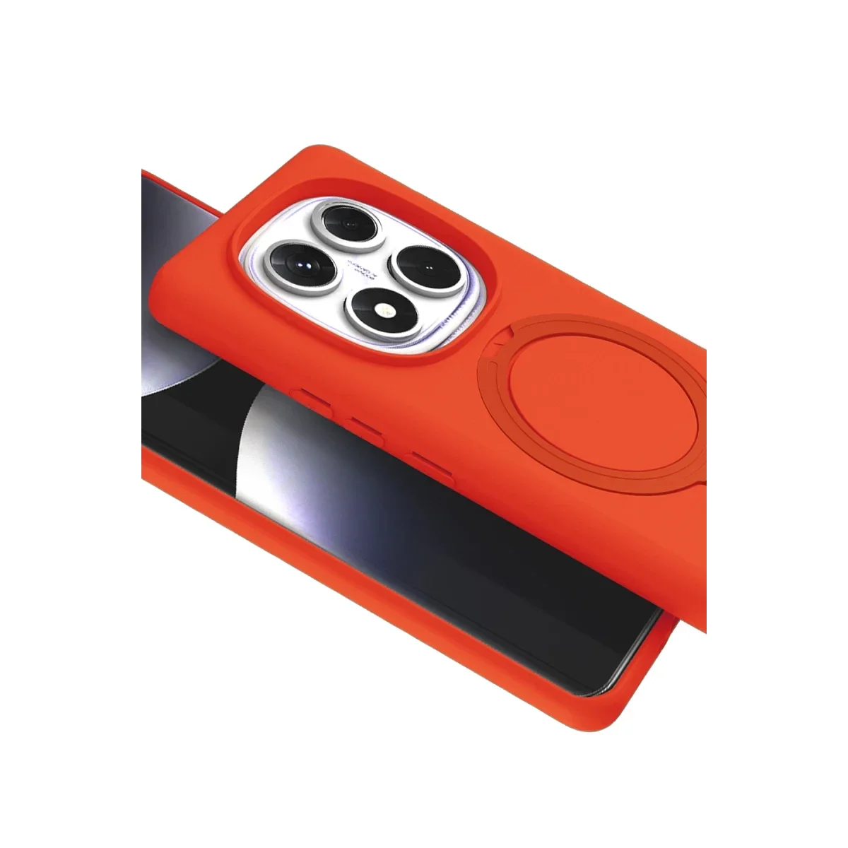 Xiaomi Redmi Note 14 Pro 5G Regal Magsafe Standlı Kapak - Turuncu görsel 2